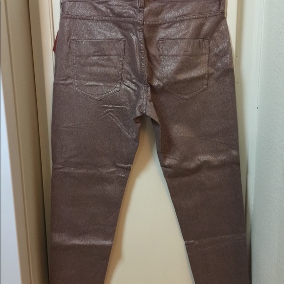 French Connection Metallic Cropped Skinny Size 10 - Picture 3 of 3